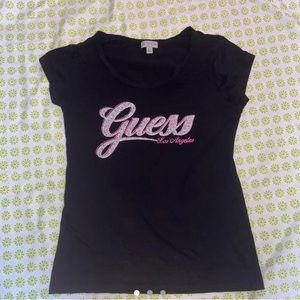 PINK BEDAZZLED GUESS SHIRT
